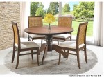 Conjunto Mesa de Jantar Athenas Rússia com 04 Cadeiras 1.15 x 1.15 Redonda